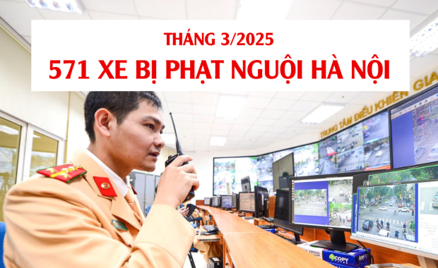 Danh sách gần 600 xe bị phạt nguội tháng 3/2025 tại Hà Nội