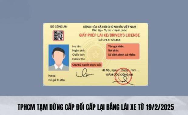 TPHCM: Tạm dừng cấp đổi, cấp lại giấy phép lái xe từ ngày 19/2